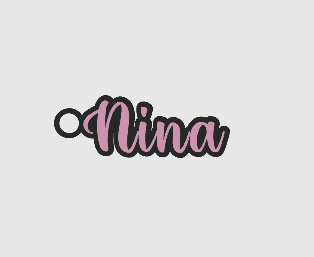 Miniatura 1118 do modelo 3D Name keychain +1200