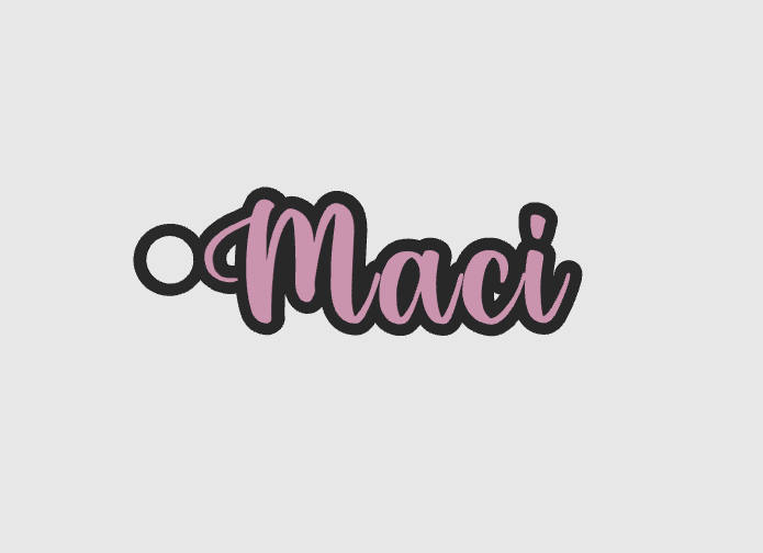 Miniatura 1120 do modelo 3D Name keychain +1200