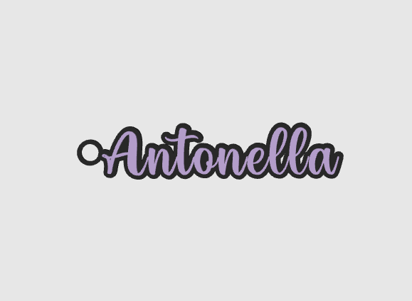 Miniatura 1127 do modelo 3D Name keychain +1200