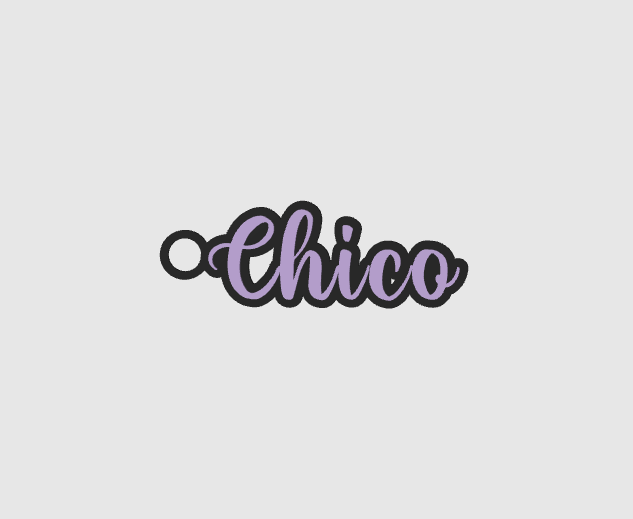 Miniatura 1128 do modelo 3D Name keychain +1200