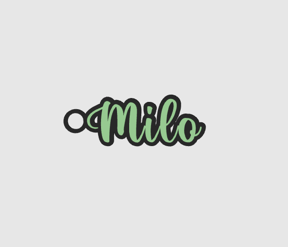 Miniatura 1130 do modelo 3D Name keychain +1200