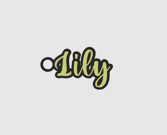 Miniatura 1141 do modelo 3D Name keychain +1200
