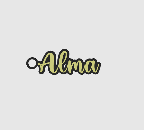 Miniatura 1146 do modelo 3D Name keychain +1200