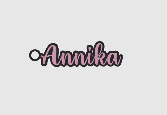 Miniatura 1174 do modelo 3D Name keychain +1200