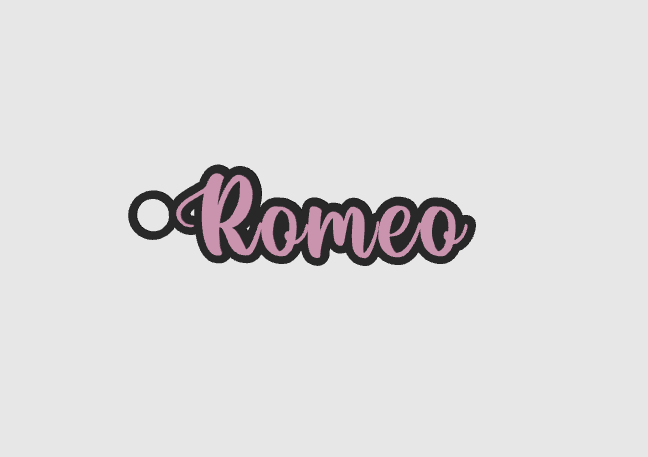 Miniatura 1177 do modelo 3D Name keychain +1200