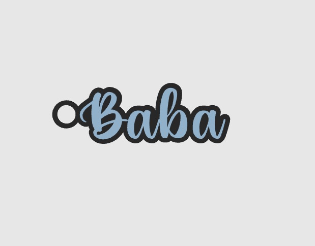 Miniatura 1187 do modelo 3D Name keychain +1200