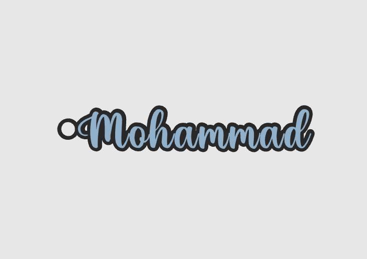 Miniatura 1207 do modelo 3D Name keychain +1200