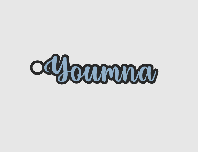Miniatura 1212 do modelo 3D Name keychain +1200