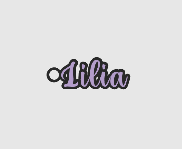Miniatura 1218 do modelo 3D Name keychain +1200