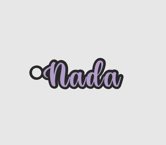 Miniatura 1224 do modelo 3D Name keychain +1200