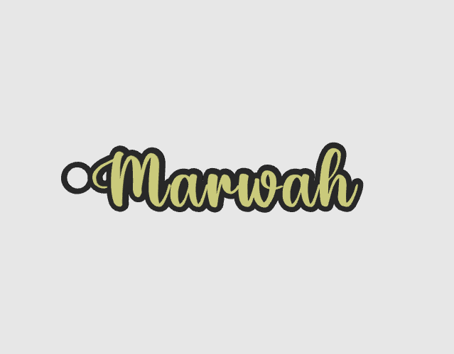 Miniatura 1234 do modelo 3D Name keychain +1200