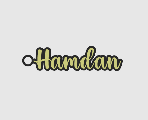 Miniatura 1235 do modelo 3D Name keychain +1200