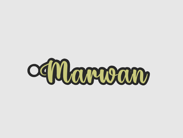 Miniatura 1236 do modelo 3D Name keychain +1200