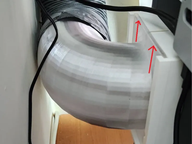 Exhaust Pipe for bambu P1S - Slide removal