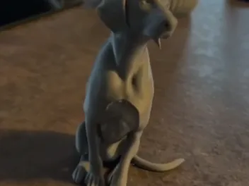 Figurine miniature de Weimaraner