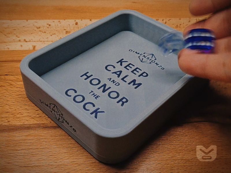 Dimension 20 "Keep Calm..." Dice Tray