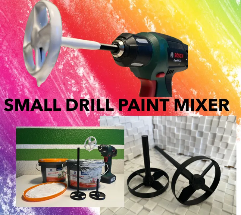 Small drill paint mixer