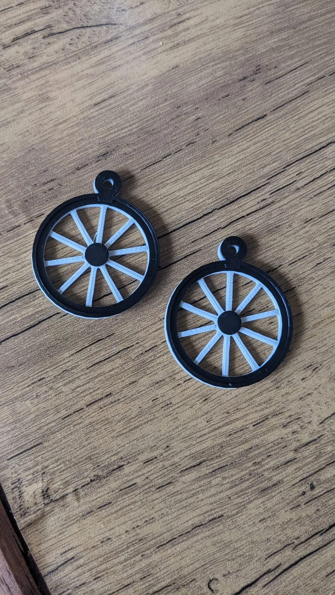 Wagon Wheel Earrings | Lightweight No Supports view 2