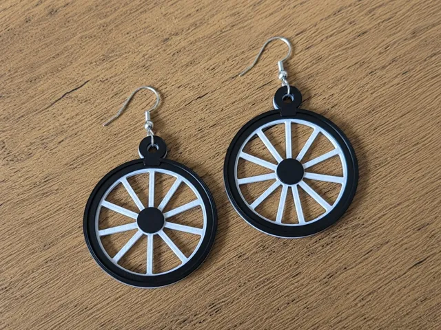 Wagon Wheel Earrings | Lightweight No Supports