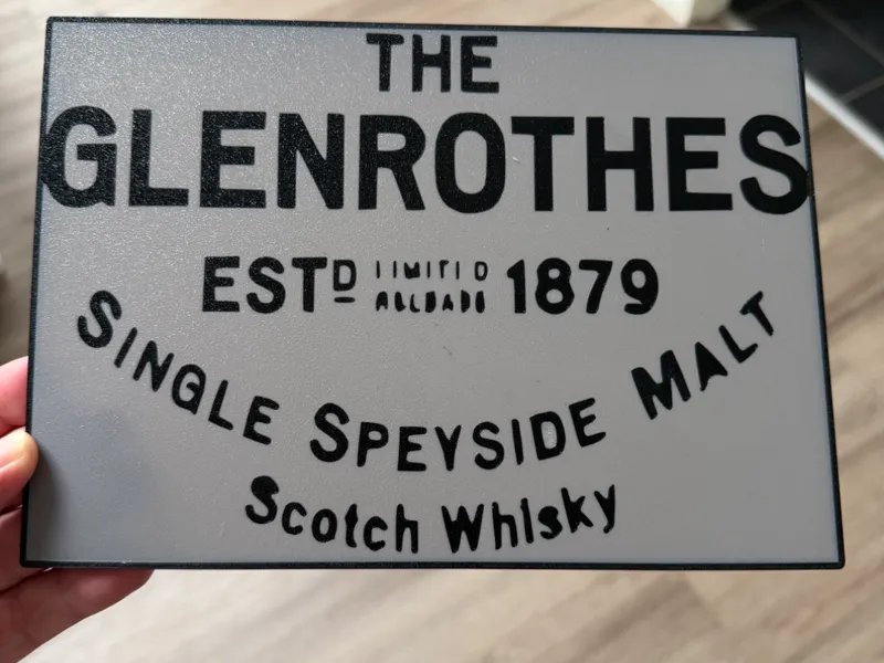 Glenrothes whiskey sign Grey