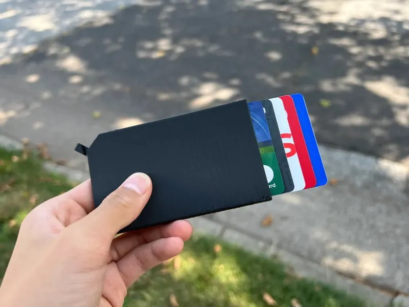 Pop up wallet print in place