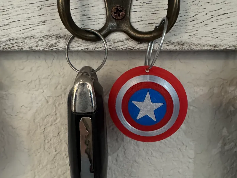 Captain America Mini Shield Keychain