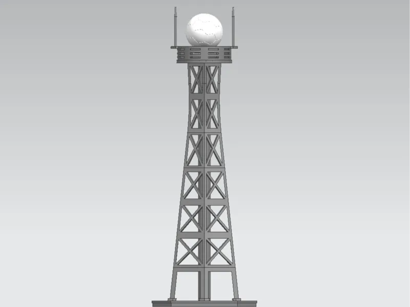 气象雷达仿真模型 教学展示模型