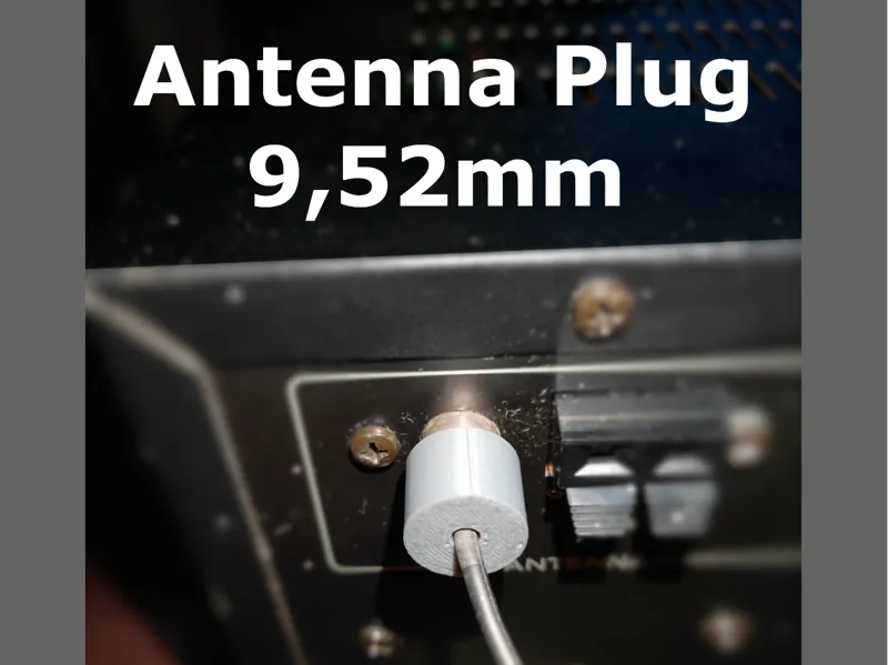 Antenna plug (9,52mm) for audio/video devices