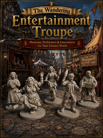 Modelo para impresión 3D: The Wandering Entertainment Troupe — vista de referencia 2