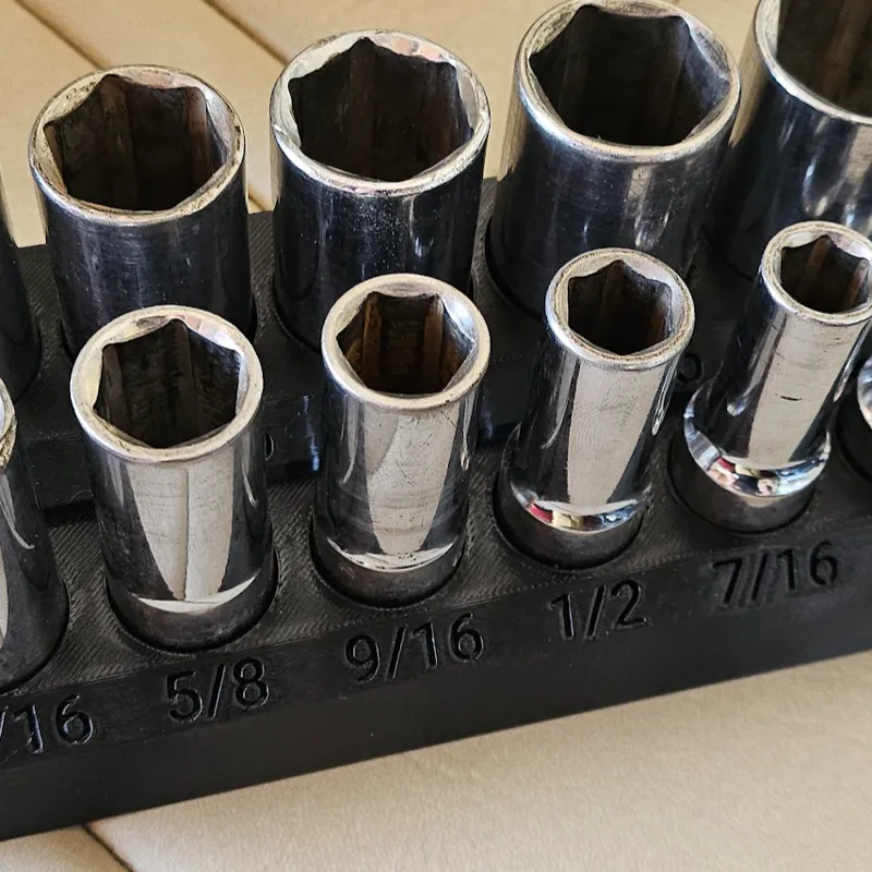 11-Piece Husky 1/2" Deep Socket Magnetic Organizer