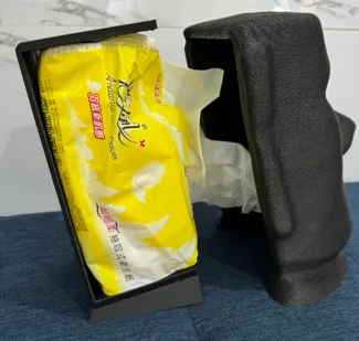 Moai Tissue Dispenser shelf for tissue placement 