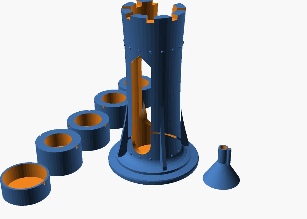 Citadel Pot to Dropper Bottle Tower - Gothic - Free 3D Print Model ...