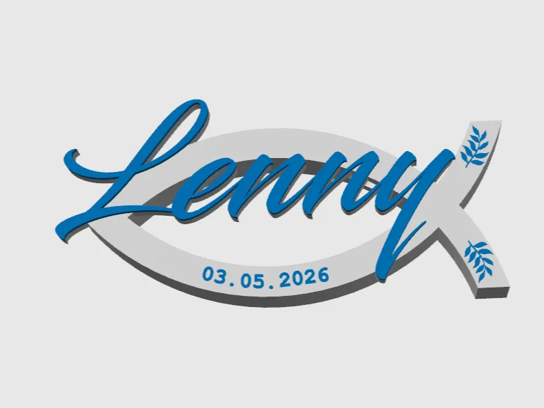 Konfirmation, Kommunion, Firmung mit Namen Lenny
