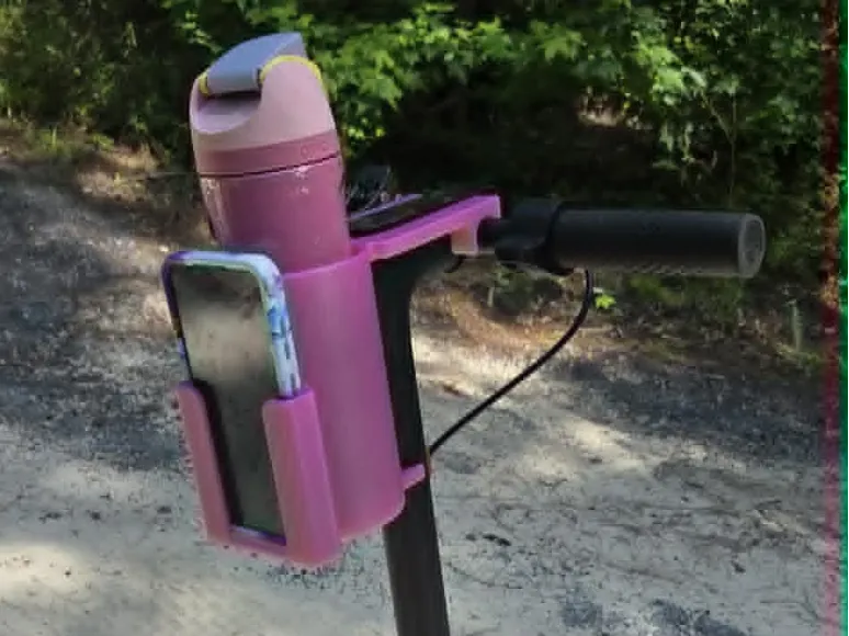 E Scooter drink holder, with & without phone mount