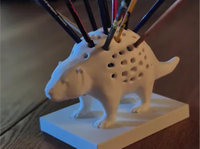 Porcupine Brush Stand