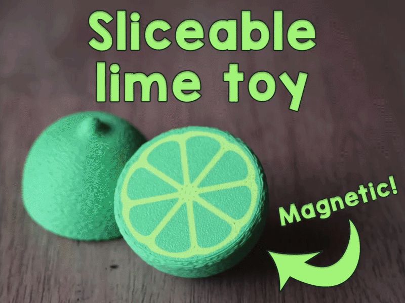 Sliceable magnetic lime