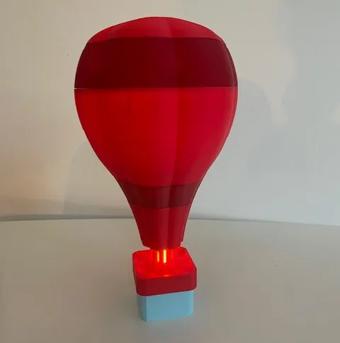 Hot air balloon | tea light | print in parts