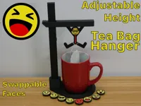 Emo Face Tea Bag Hanger with 9 Swappable Emoji Faces
