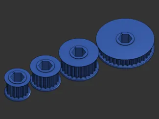 HTD-5M Pulleys - 1/2" Hex Bore