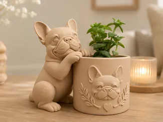 Cute Frenchie Planter