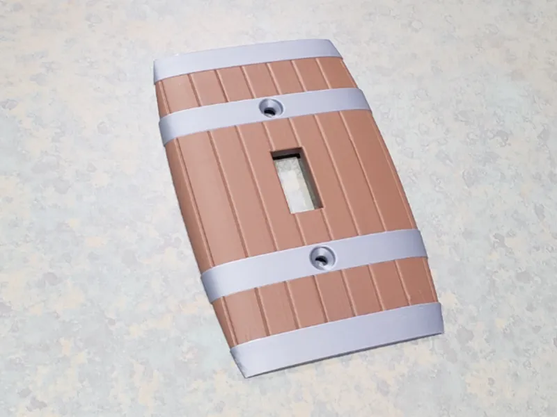 Wooden Barrel Light Switch Cover