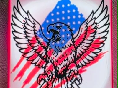 Tribute to America Hidden Flag Light Box