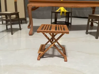 Folding Stool 1:6 Scale Model