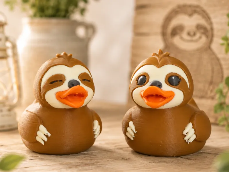 TrailQuackers Cute Sloth Duck Duckie Couple!