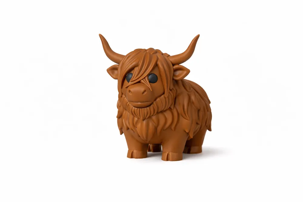 Cute Highland Cow Figurine - Free 3D Print Model - MakerWorld
