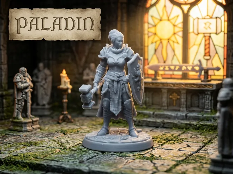 Paladin / Cleric with Hammer & Shield