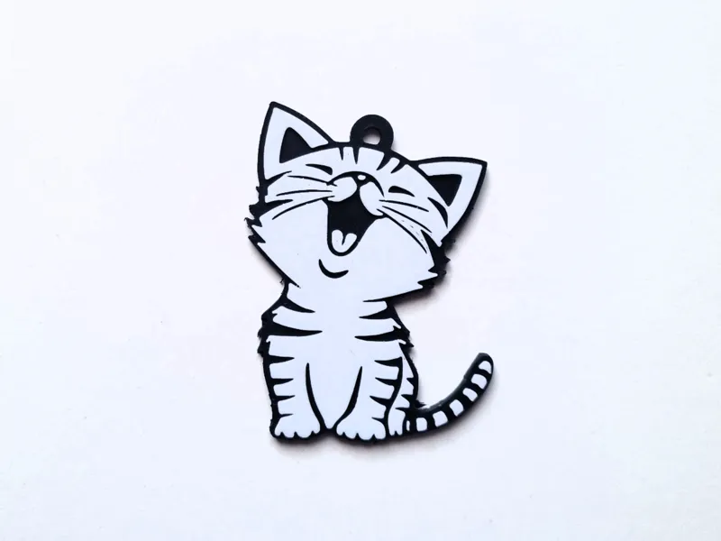Cute cat keychain 2