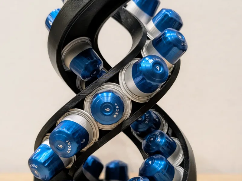 Spiral capsule holder