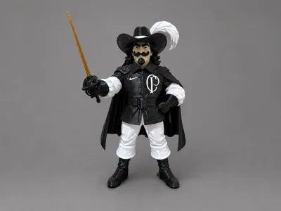 Corinthians musketeer mascot 27 cm in parts