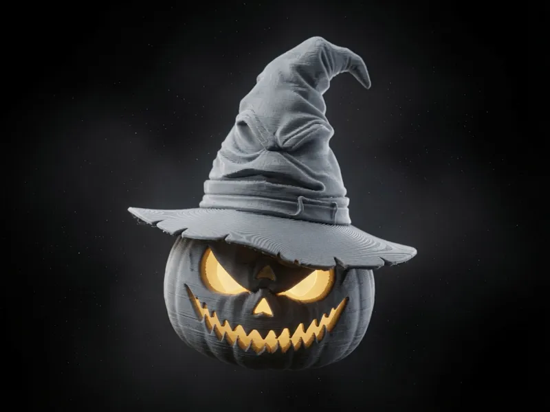 Witch Hat Lighting Pumpkin